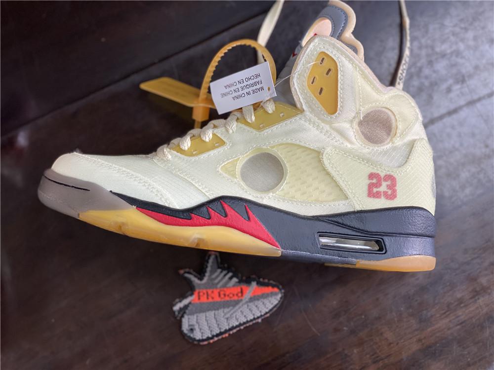 PK God Air Jordan 5 Retro X off white Sail retail materials ready to ship